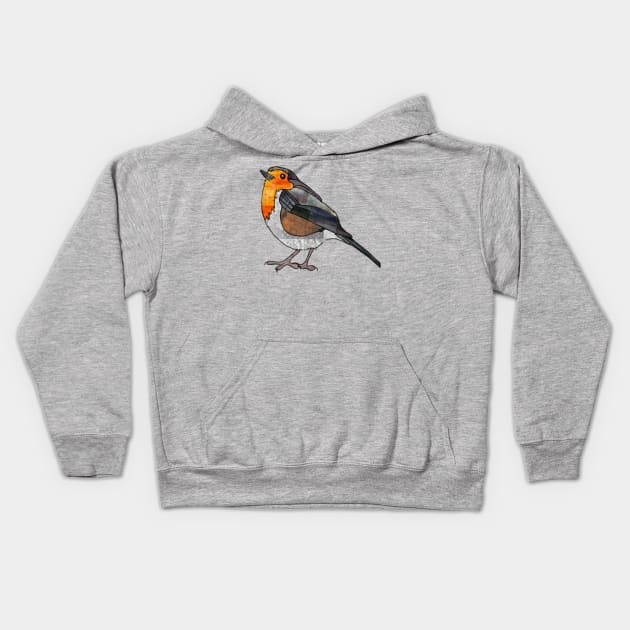 Robin Kids Hoodie by KatherineBlowerDesigns